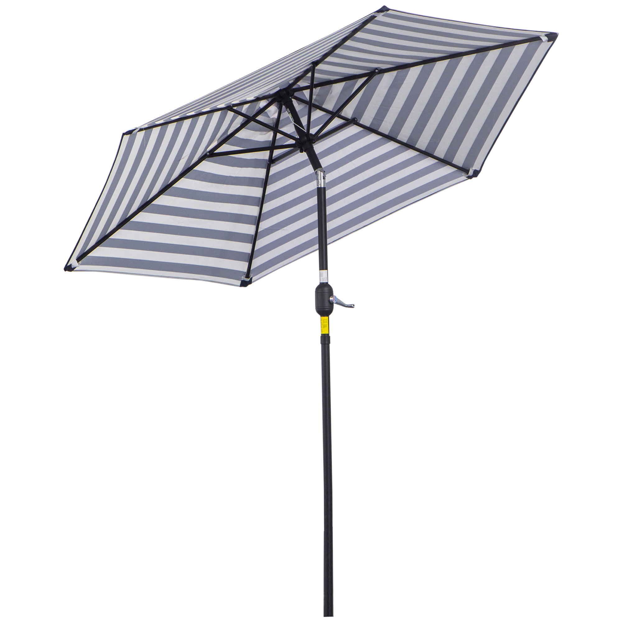 Sonnenschirm Gartenschirm Terrassenschirm Gestell Stahl im Freien Blauer Streifen Ø230 x 216 cm