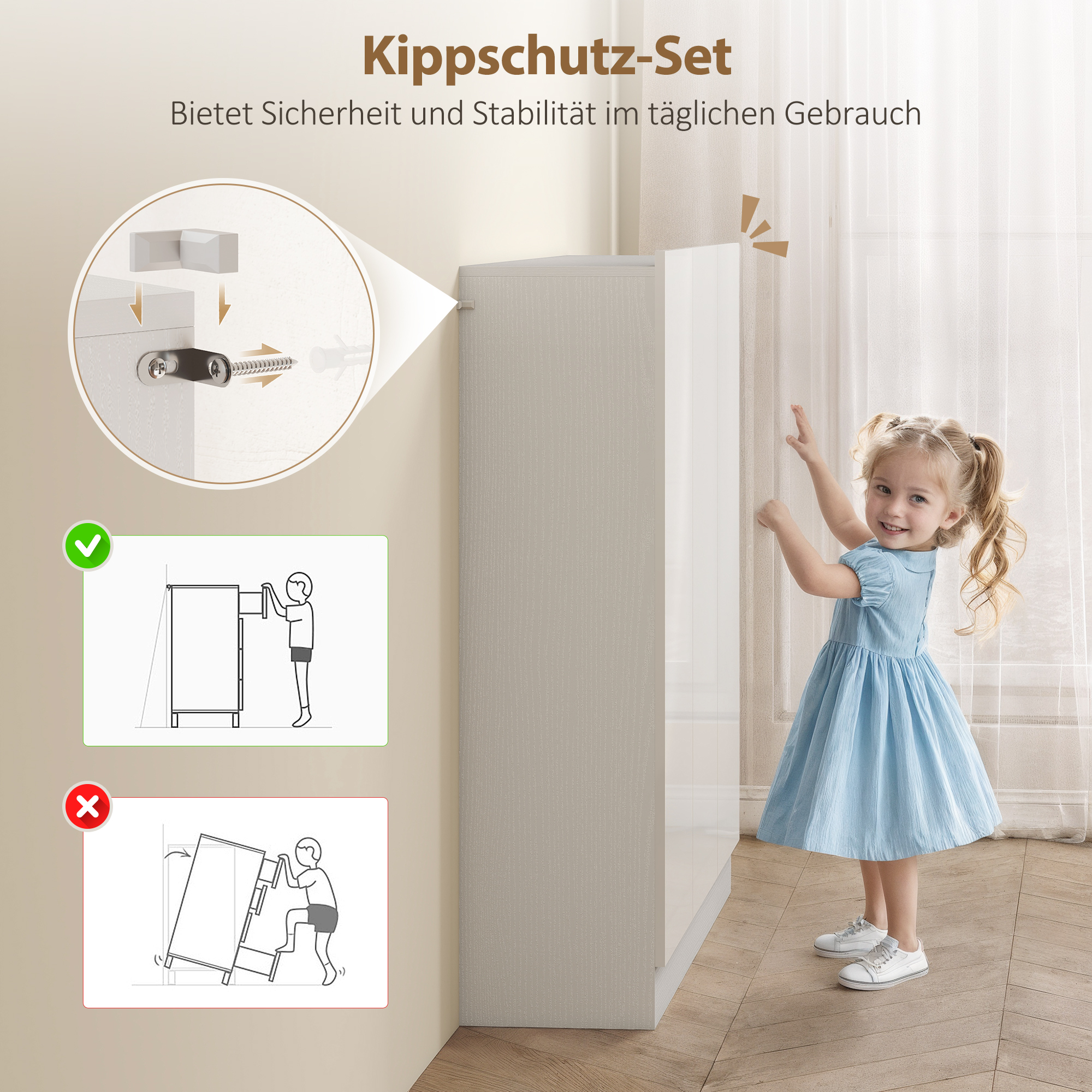 Schuhschrank mit 10 Regalen für 25-30 Schuh-Paare, Lüftungslöcher, Soft-Close-Türen, Holz, Weiß