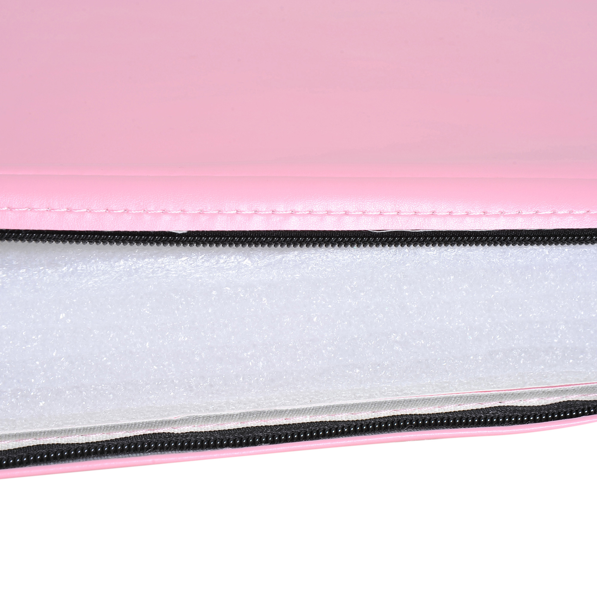 Trainingsmatte, faltbare Fitnessmatte mit Griffen für Yoga, MMA, Fitness, Pilates, Synthetikbezug, 180 x 60 x 5 cm, Rosa