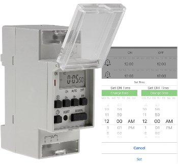 digitale Wochen-Zeitschaltuhr für, Schalttafel-Einbau, 230V, mit Bluetooth