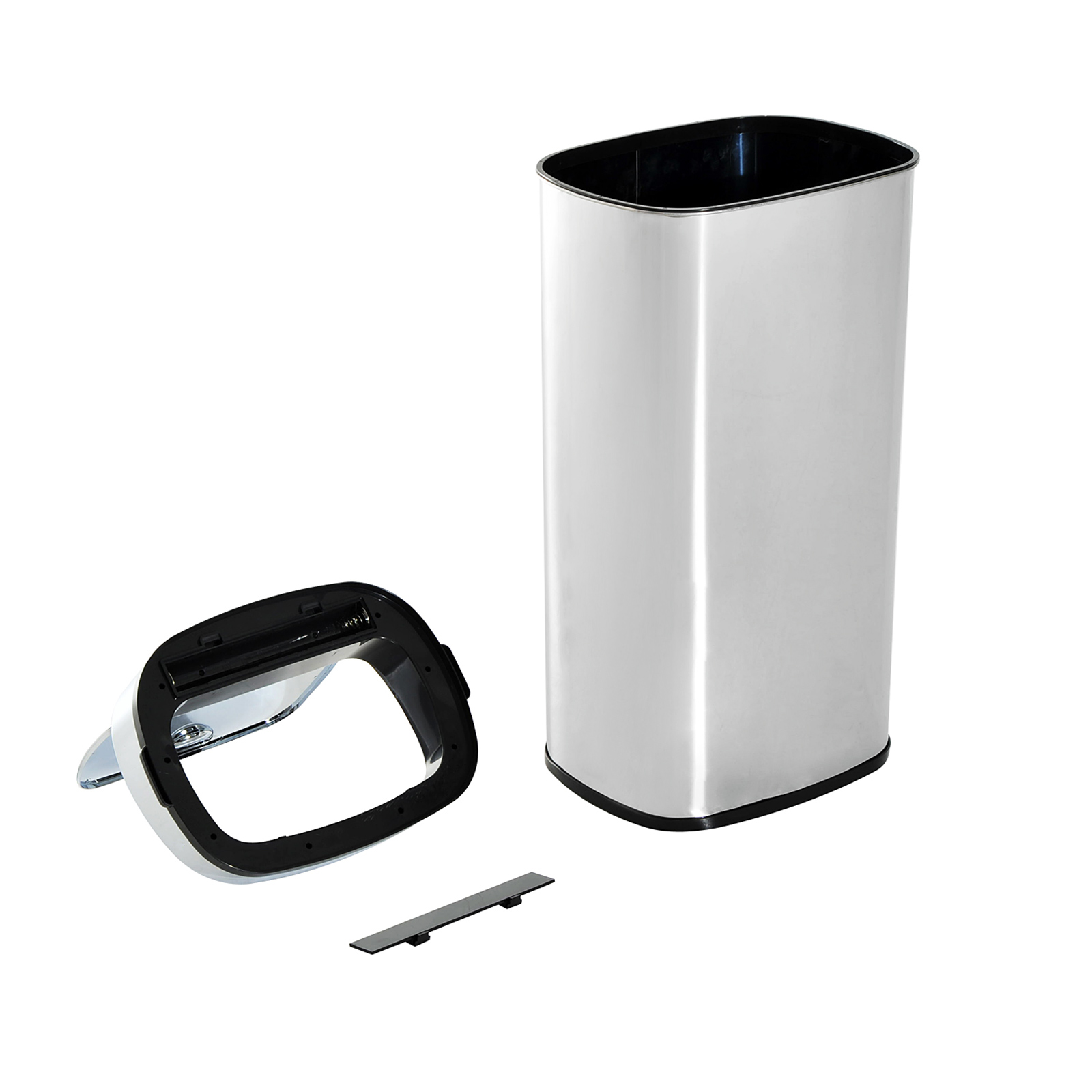 Sensor Mülleimer 68L Automatik Mülleimer mit Bewegungssensor, Wasserdichter Abfalleimer für Büro, Schlafzimmer, Küchen Edelstahl Silber