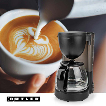 Kaffeemaschine | 1,25 l | 750W | 10 Tassen | Warmhaltefunktion | automatische Abschaltung | schwarz