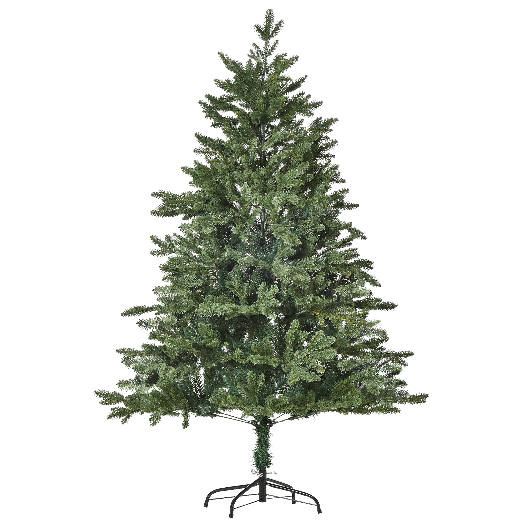künstlicher Weihnachtsbaum 1,5 m Christbaum Tannenbaum PVC PE Metall Grün Ø105 x 150 cm