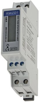 Wechselstromzähler für DIN Trägerschiene / 1-phasig 45A, 161-300V, 1TE, digital LCD