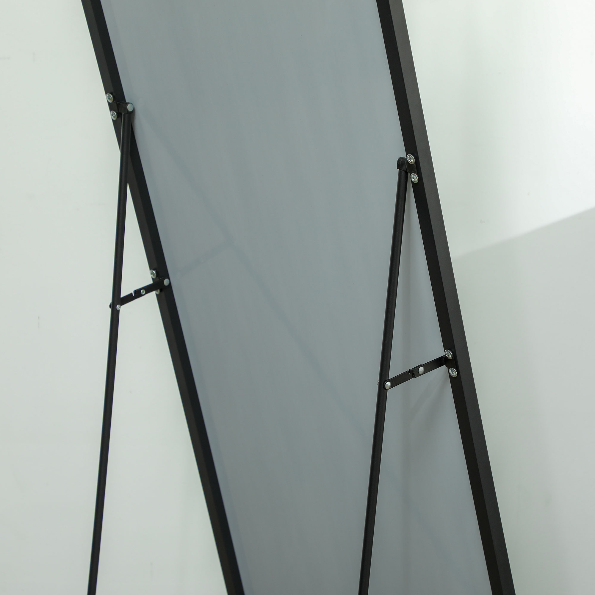 Großer Standspiegel, Wandspiegel, Ganzkörperspiegel, 161,5 cm, Silber