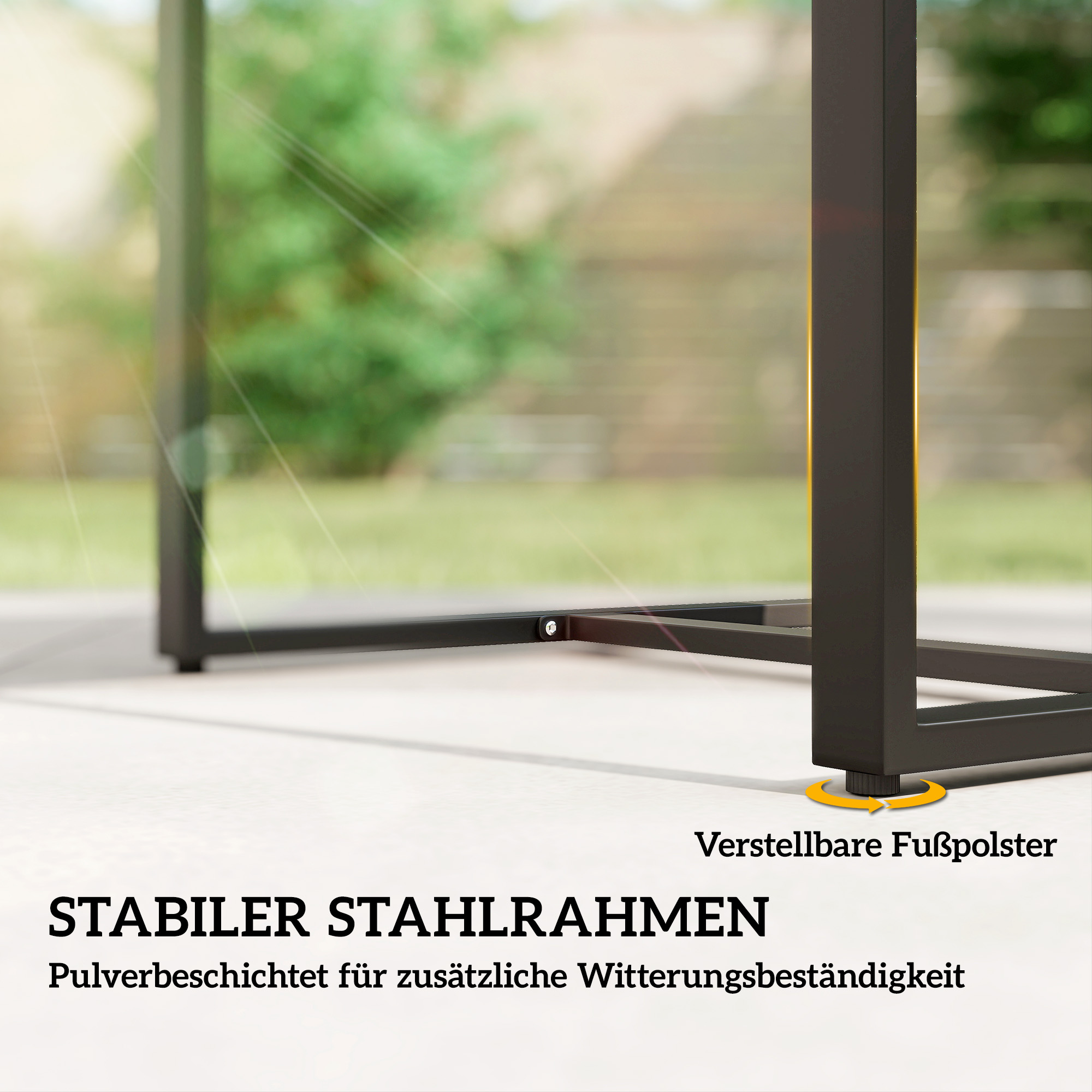 Rattan Bistroset, 3 teiliges Gartenmöbel-Set mit 2 Gartenstühlen, Couchtisch, abnehmbar Kissen Cremeweiß