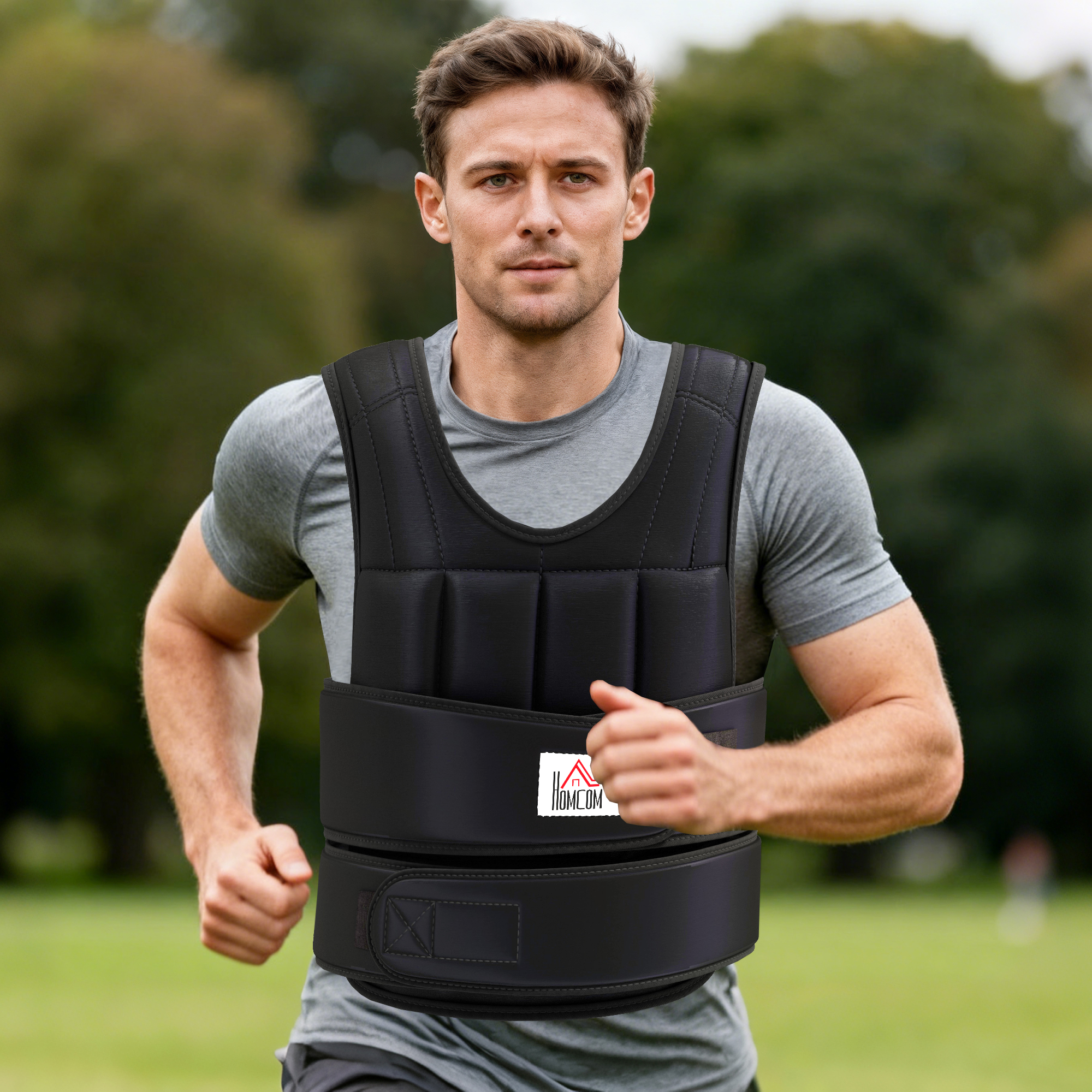 Gewichtsweste 20 KG verstellbare Trainingsweste mit herausnehmenbar Gewichten Schwarz