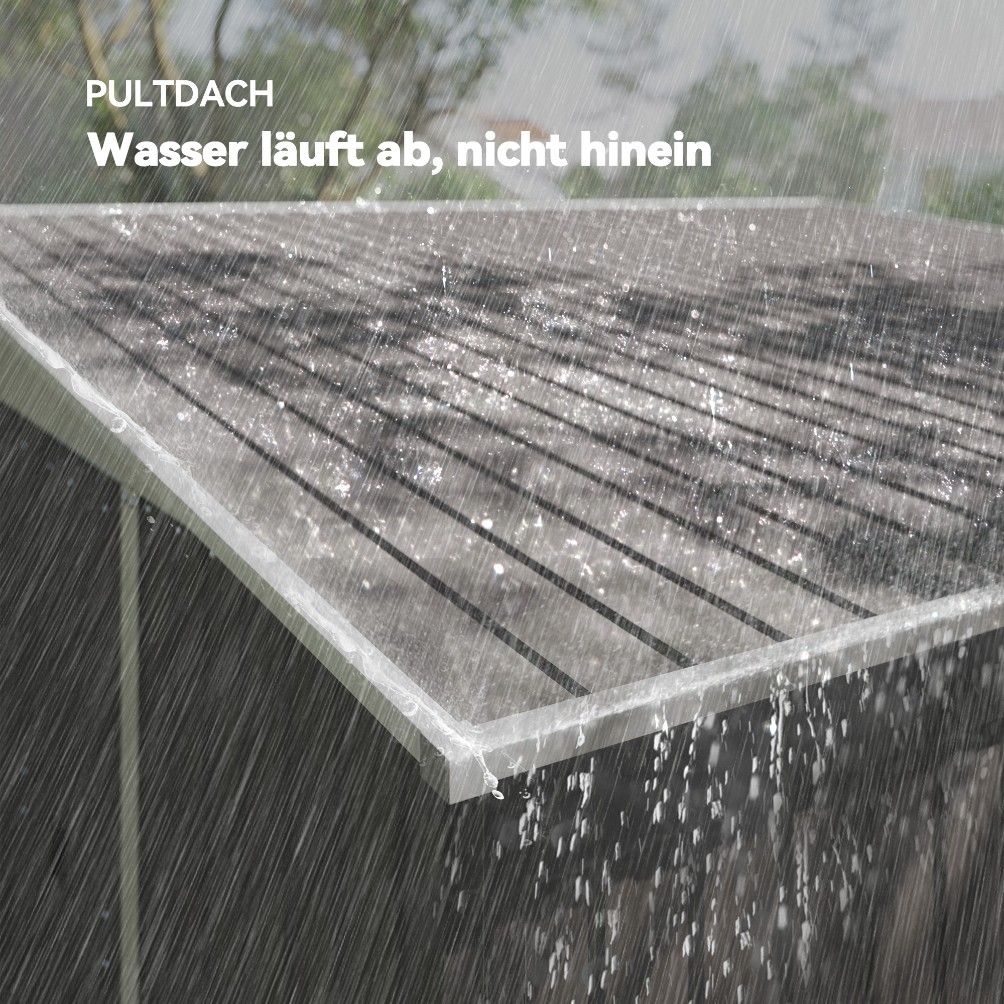 Metall-Geräteschuppen Schrägdach verriegelbare Doppeltür 2,8 x 3,45 x 2,01m Grau