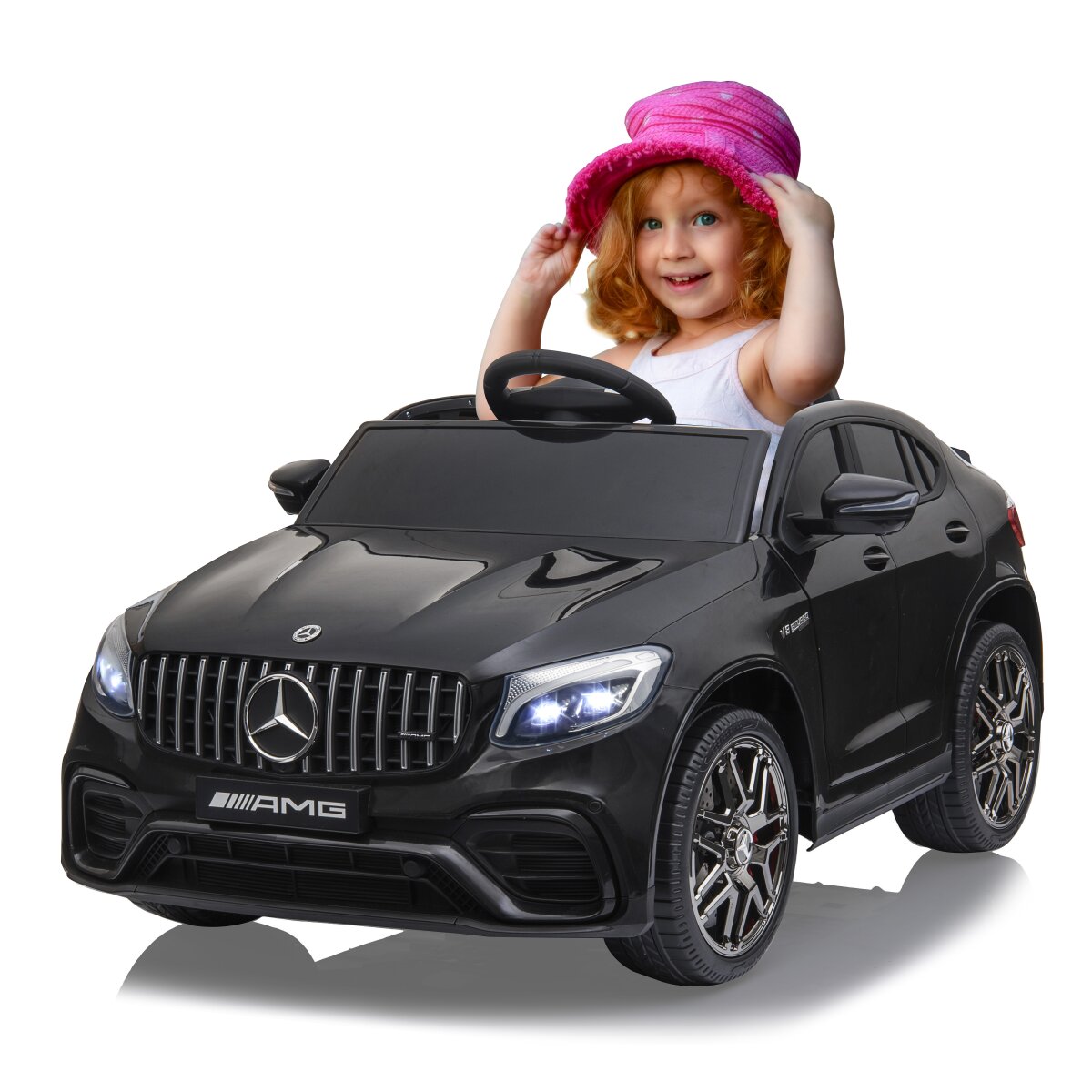Kinderfahrzeug Mercedes-AMG GLC 63 S Coupé schwarz 12V