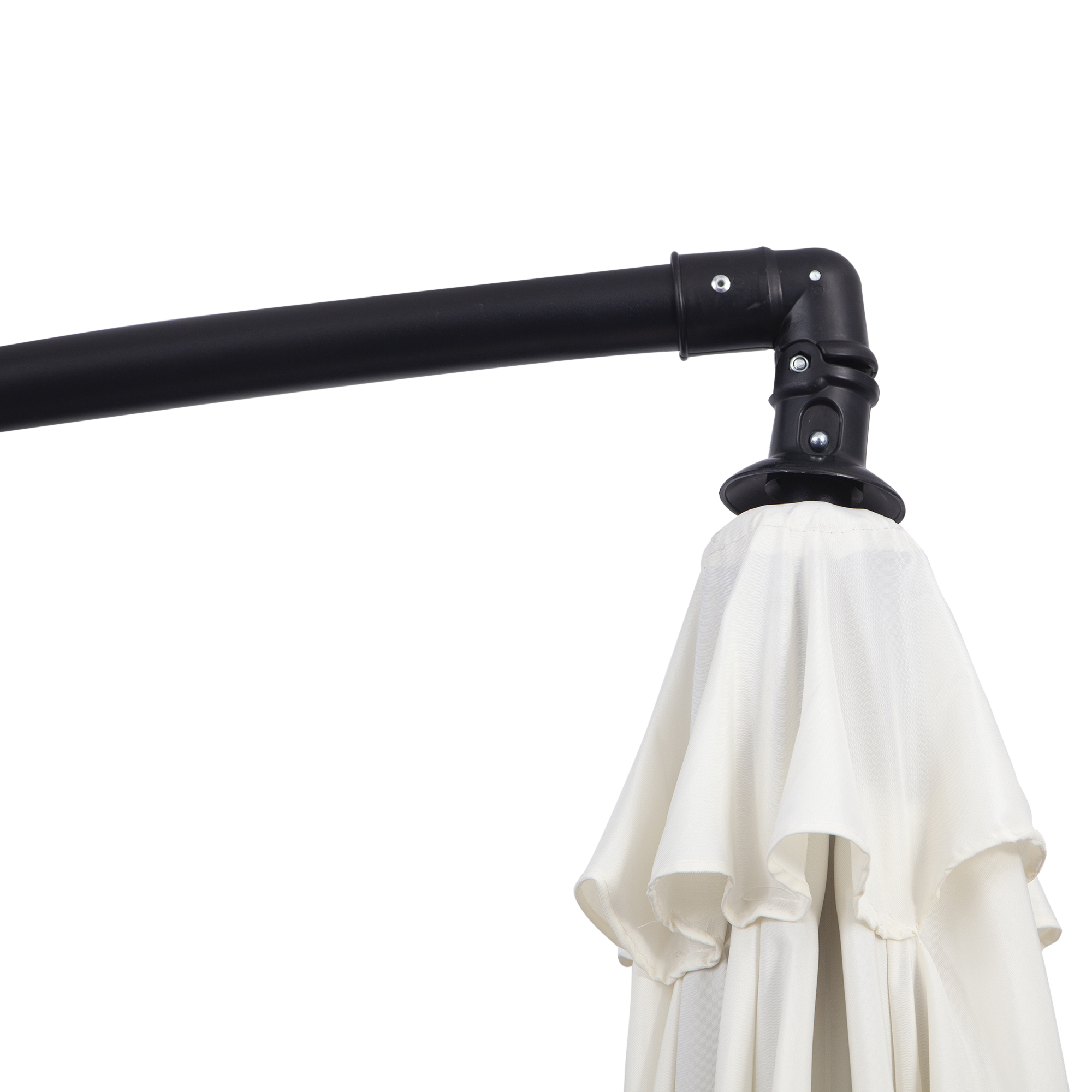 Sonnenschirm mit Kurbel Wetterbeständig 3 m x 3 m x 2,5 m Stahl Polyester
