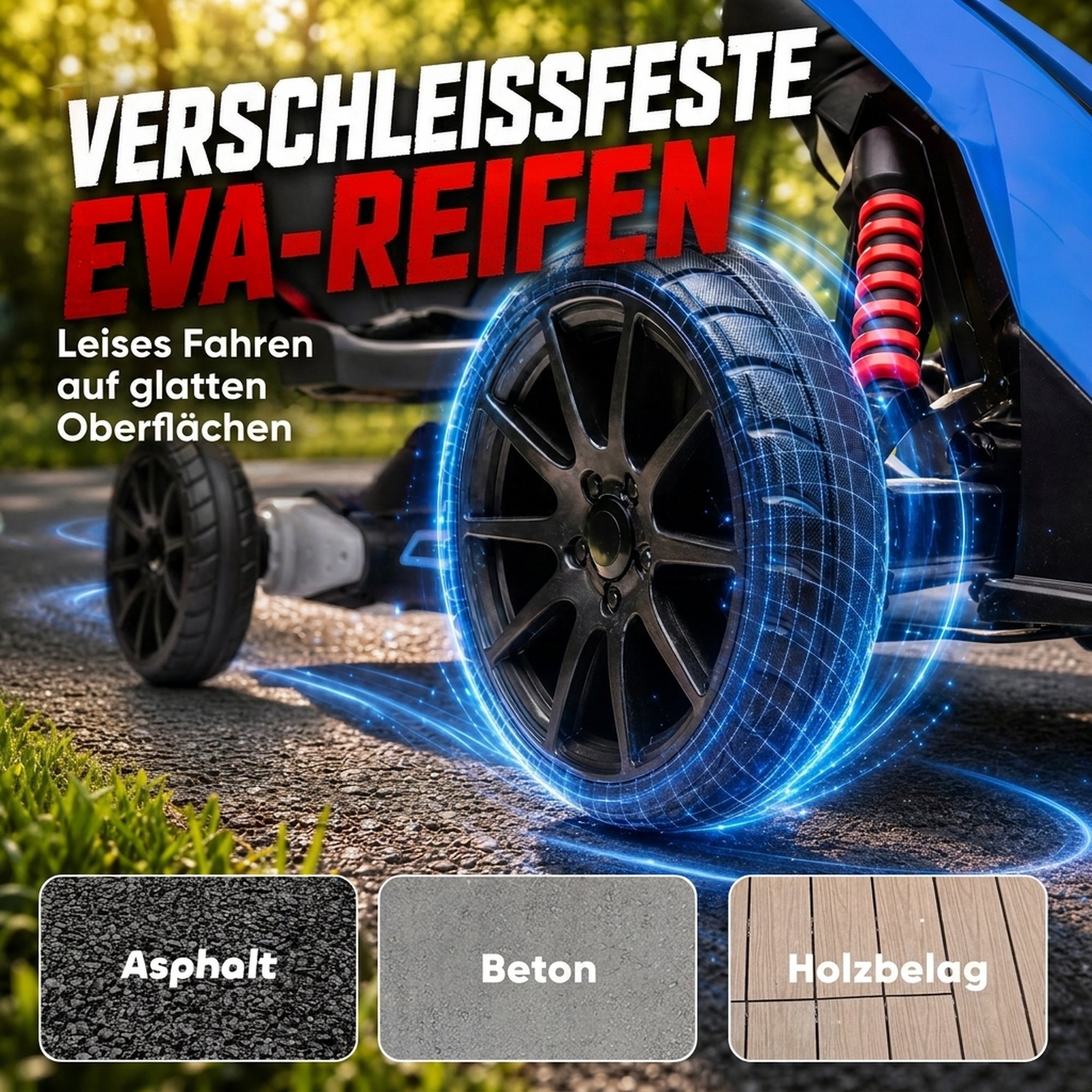Elektro Go-Kart für Kinder 3-5km/h Gokart mit 2-Fach verstellbarem Geschwindigkeit, Sicherheitsgurt, EVA-Räder für 3-8