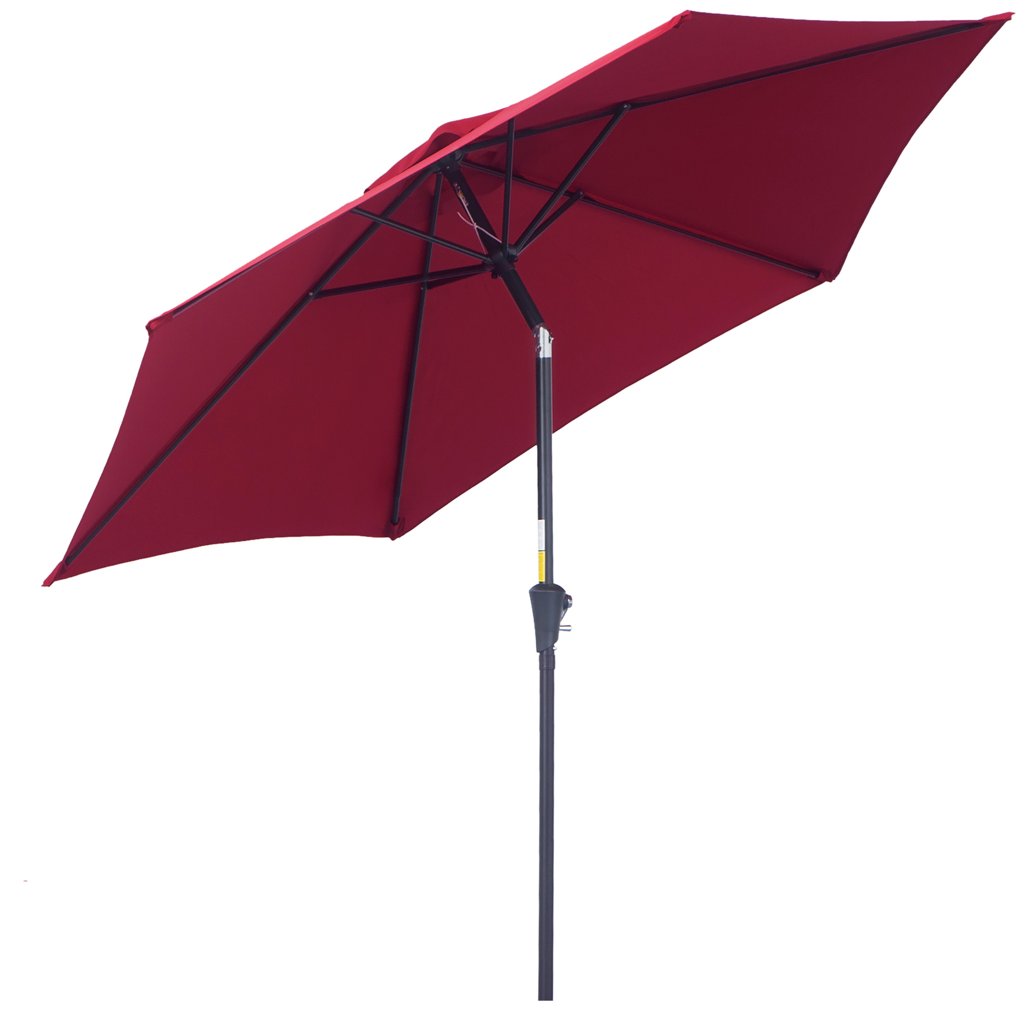 Knickschirm Sonnenschirm Gartenschirm Marktschirm mit Handkurbel Alu 180/? Polyester Rot ?2,6 x 2,35 m