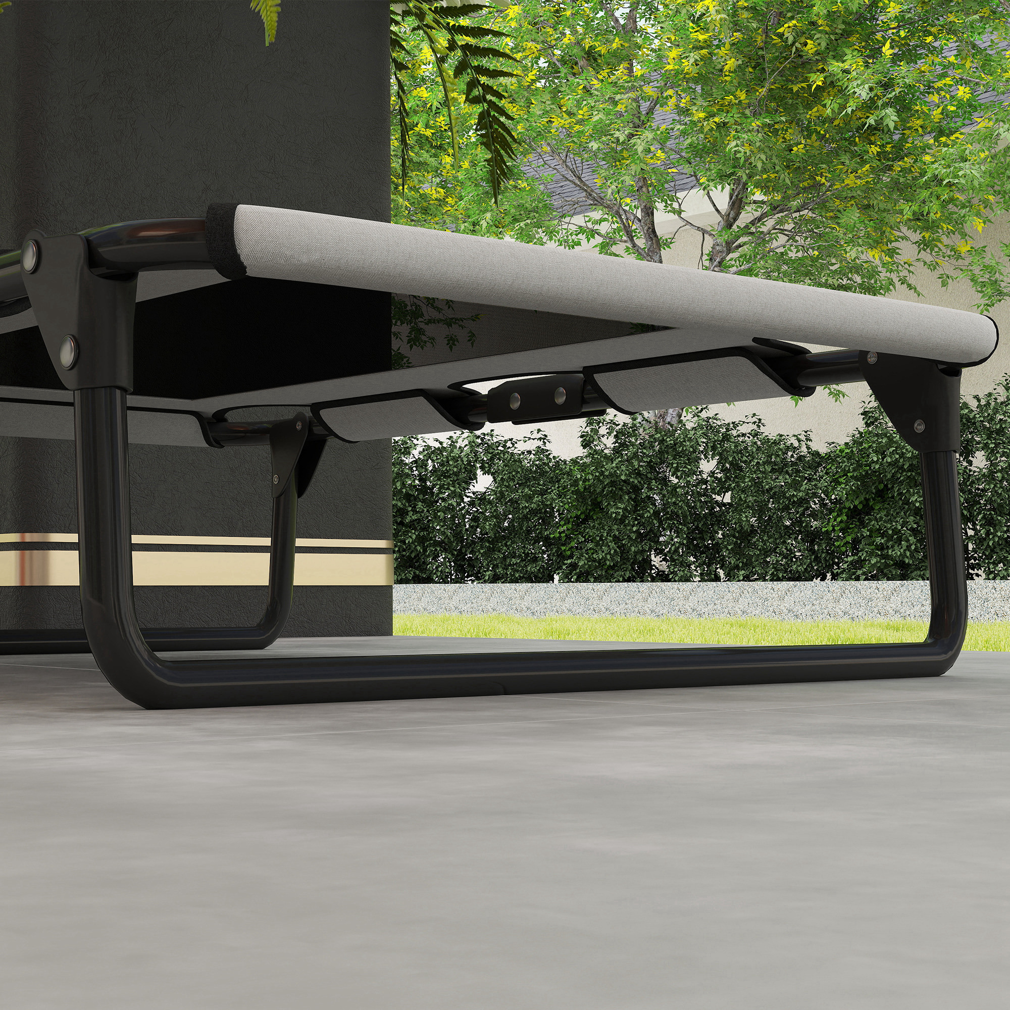 erhöhtes Hundebett klappbar Haustierbett, Outdoor Hundeliege mit Netzdesign Hellgrau Oxford 75 x 51 x 18 cm