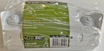 2-fach Steckdosenblock + 2x USB, weiß ma / 250V~/ 16A, Aufbaumontage, USB 3,1A