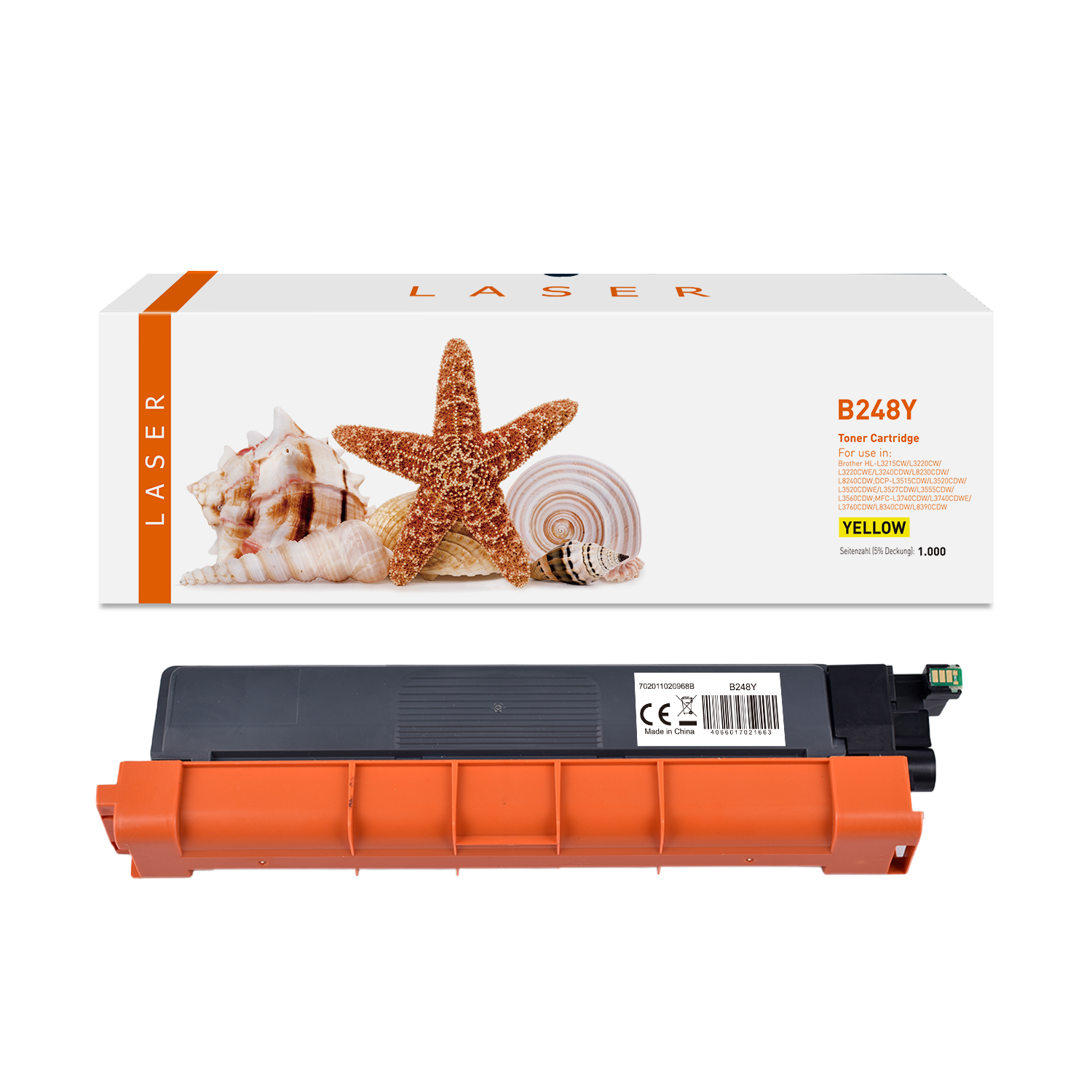 TN248Y alternativ Toner yellow für Brother / TN248Y / 1.200 Seiten