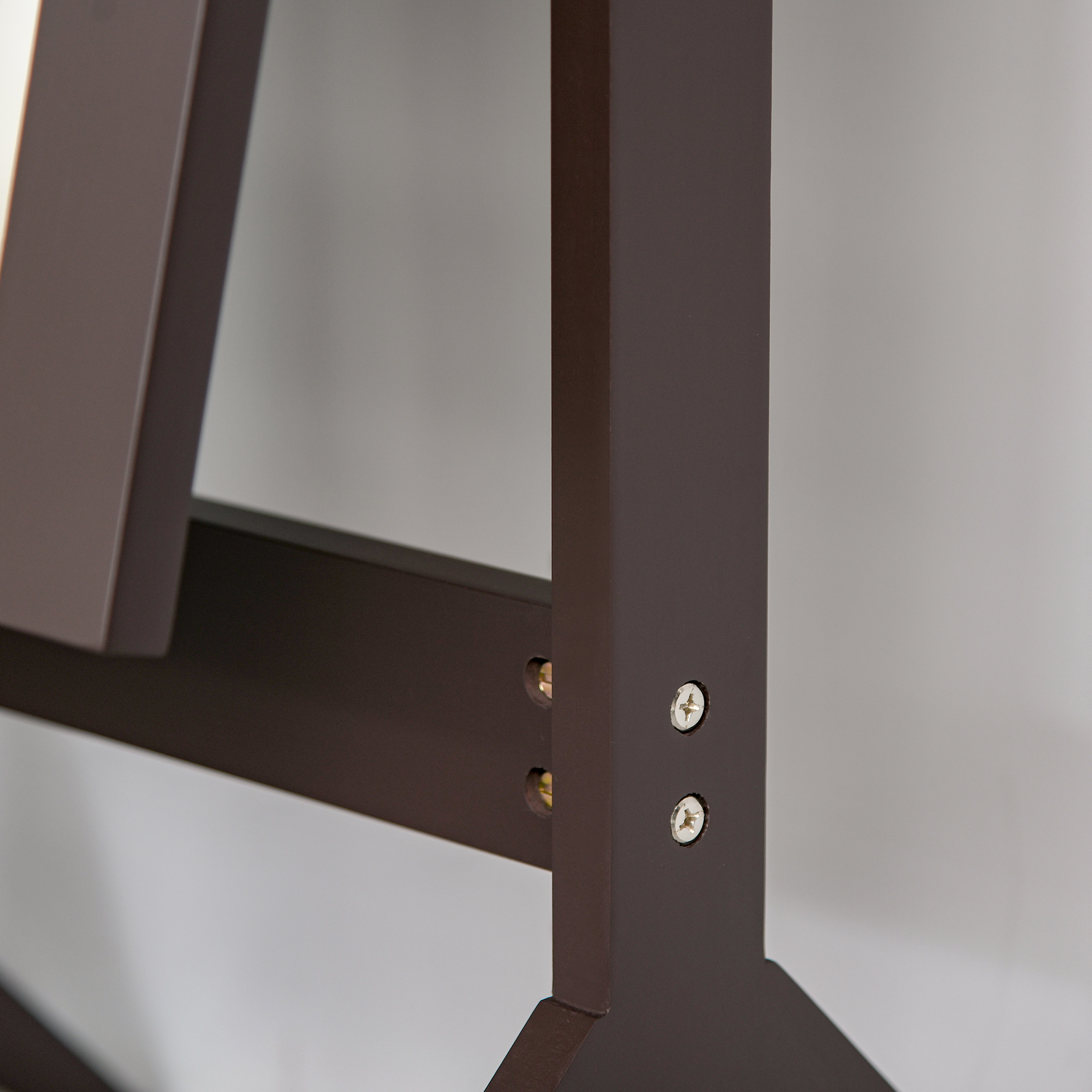 Standspiegel Ganzkörperspiegel Schminkspiegel erhöhte Füße Pflegeleicht MDF Kaffee 47 x 46 x 148 cm
