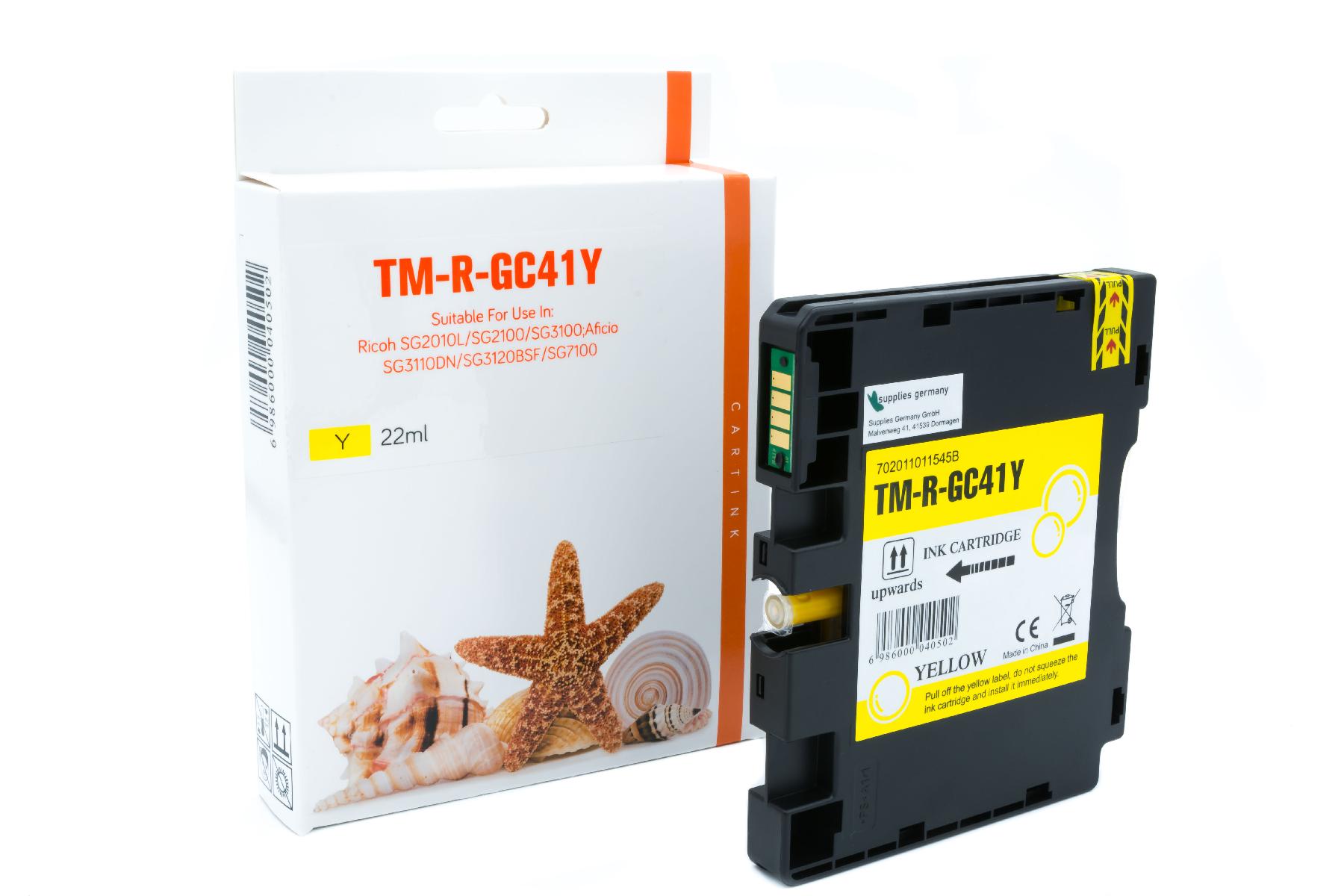 GC41Y Refill Tinte gelb für Ricoh / 405764 / 2.200 Seiten GC41Y Refill Tinte gelb für Ricoh / 405764 / 2.200 Seiten