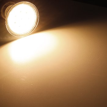 LED Strahler MR16 "H55 SMD", 120°, 3000k, 420lm, 12V/4W, warmweiß
