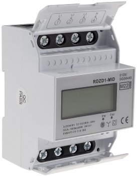Drehstromzähler MID geeicht / 3-phasig 10A, 230/400V, 4TE, digital LCD