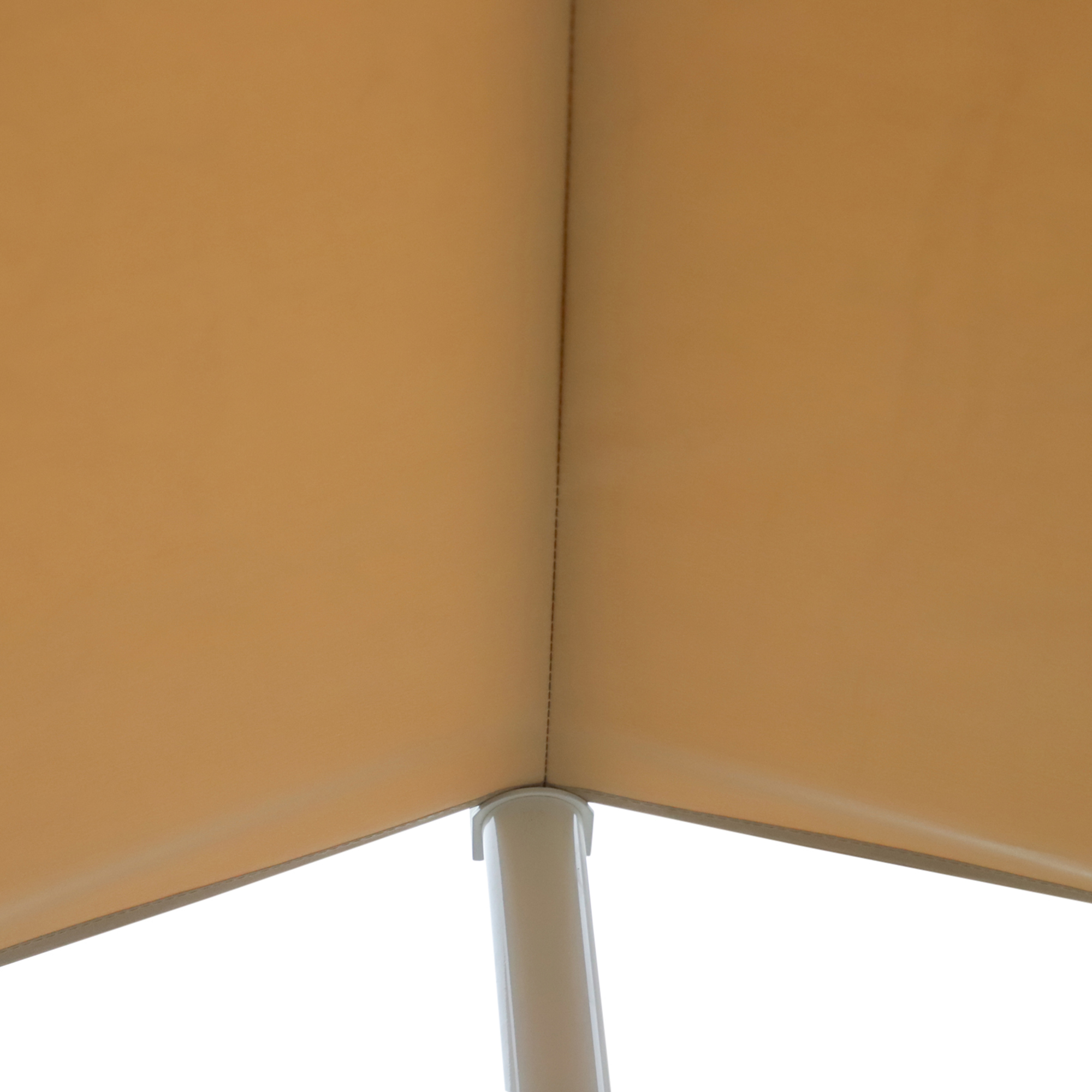 Standmarkise Markise 4,5 x 3,4m Terrassenüberdachung Gartenmarkise mit Faltarm Kurbel Terrasse Creme Alu Metall