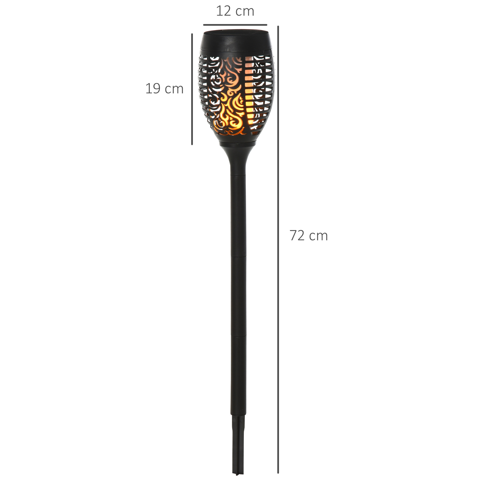 Gartenbeleuchtung 4 Stück Solar LED Warmweiß Gartenstrahler mit Erdspieß Stecker IP44 Wasserdichter Gartenleuchte Solar Gartenlampe für Draußen Garten Rasen, Hof