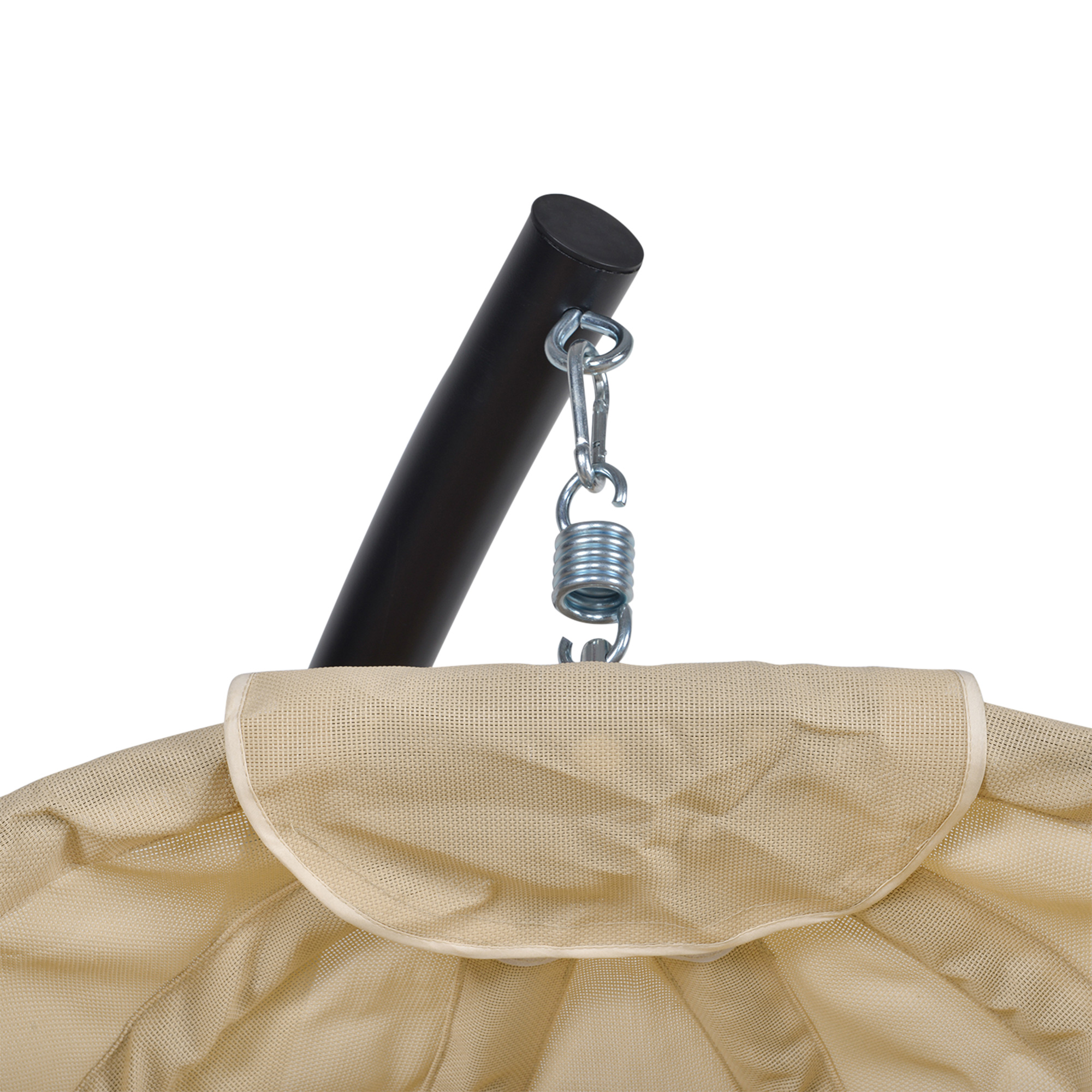 Hängesessel, Eiförmiger Schaukelsitz mit weichem Kissen, für drinnen und draußen geeignet, 125L x 95B x 170H cm, Khaki