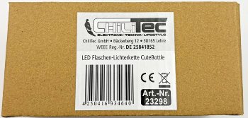 LED Flaschen-Lichterkette "CuteBottle", 20 LEDs, 2m, warmweiß, Batterie, 10x Set
