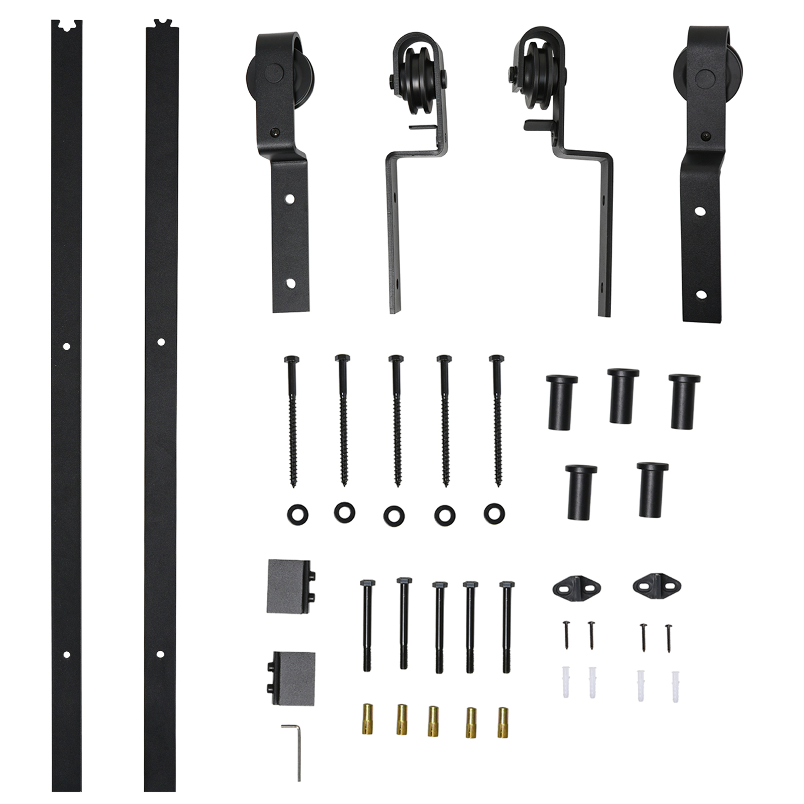 200 cm Schiebetür Komplettset Schiebetürbeschlag, Schiebetür Laufschiene, Schiebetürsystem für Holzschiebetür