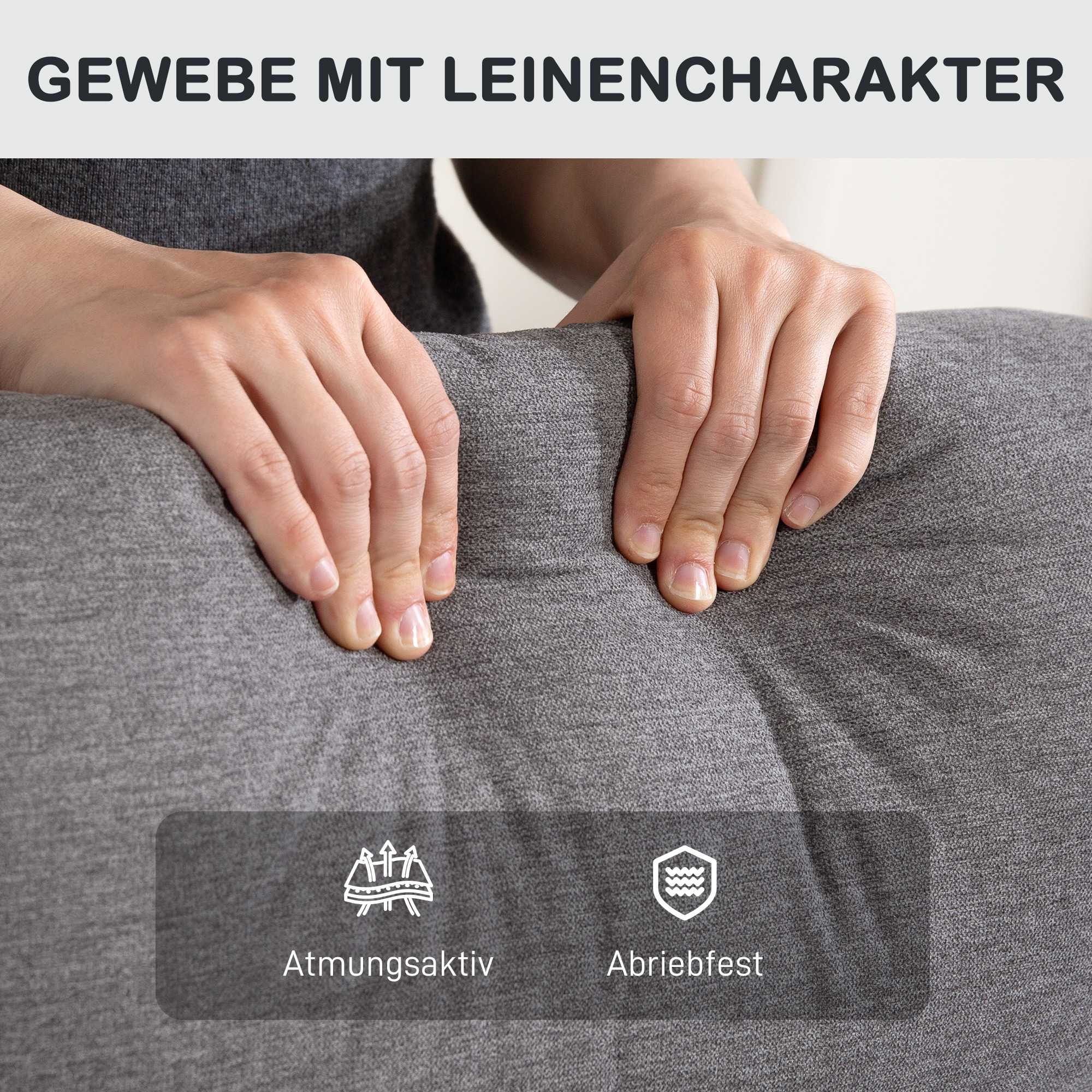 Verstellbarer Relaxsessel mit Fußstütze, Moderner Polstersessel, Dunkelgrau