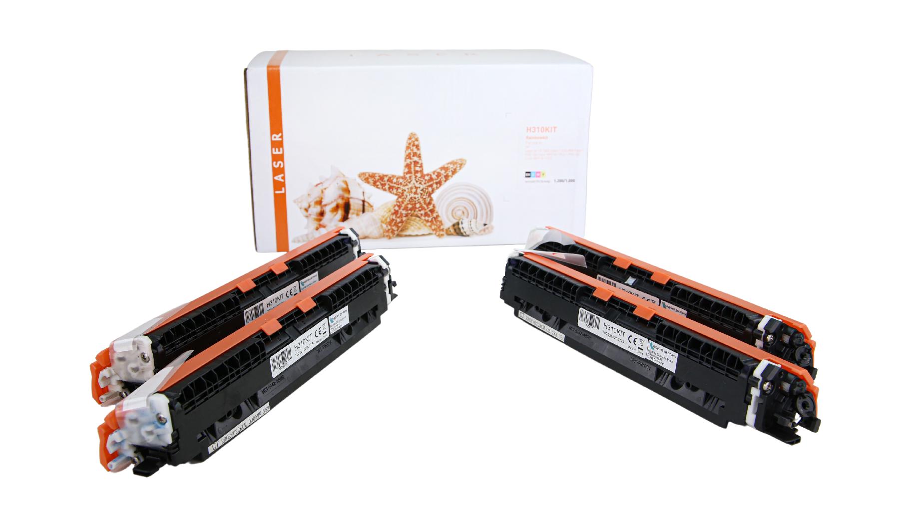 CE310KIT alternativ Toner Rainbowkit für HP / CE310A / BK1.200 / CMY1.000 Seiten CE310KIT alternativ Toner Rainbowkit für HP / CE310A / BK1.200 / CMY1.000 Seiten