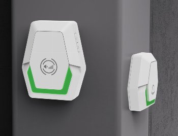 Funk-Klingel-Set "Pilota Porta" / Klingeltaster + 230V-Empfänger Klingel