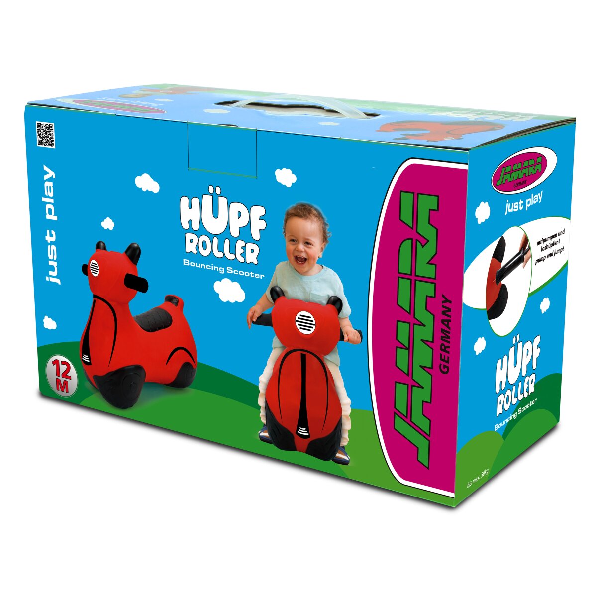 Hüpfroller HoppyDoo rot mit Pumpe