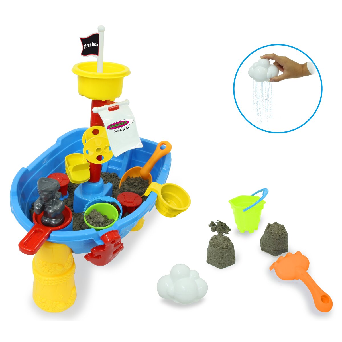 Sand- und Wasserspieltisch Pirat Jack 21 Teile Sand- und Wasserspieltisch Pirat Jack 21 Teile