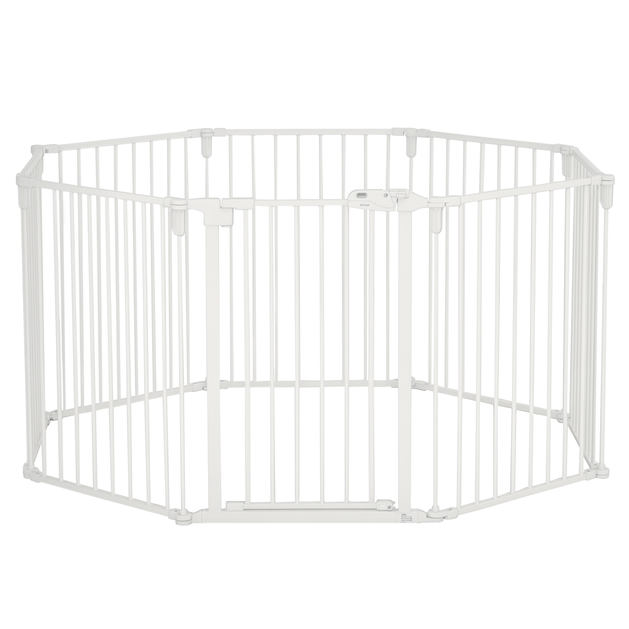 Welpenauslauf 8-teilig, faltbar 60 x 76 cm Welpenlaufstall mit Tür, Hundegitter für kleine, mittelgroße Hunde, Freigehege für Tür, Kamin, Treppe, Weiß