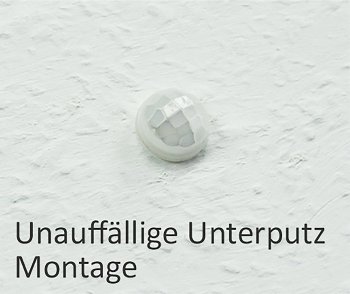 Einbau-Bewegungsmelder "CT-PIR Mini", 230V, 800W, Ø 15mm, LED geeignet, weiß