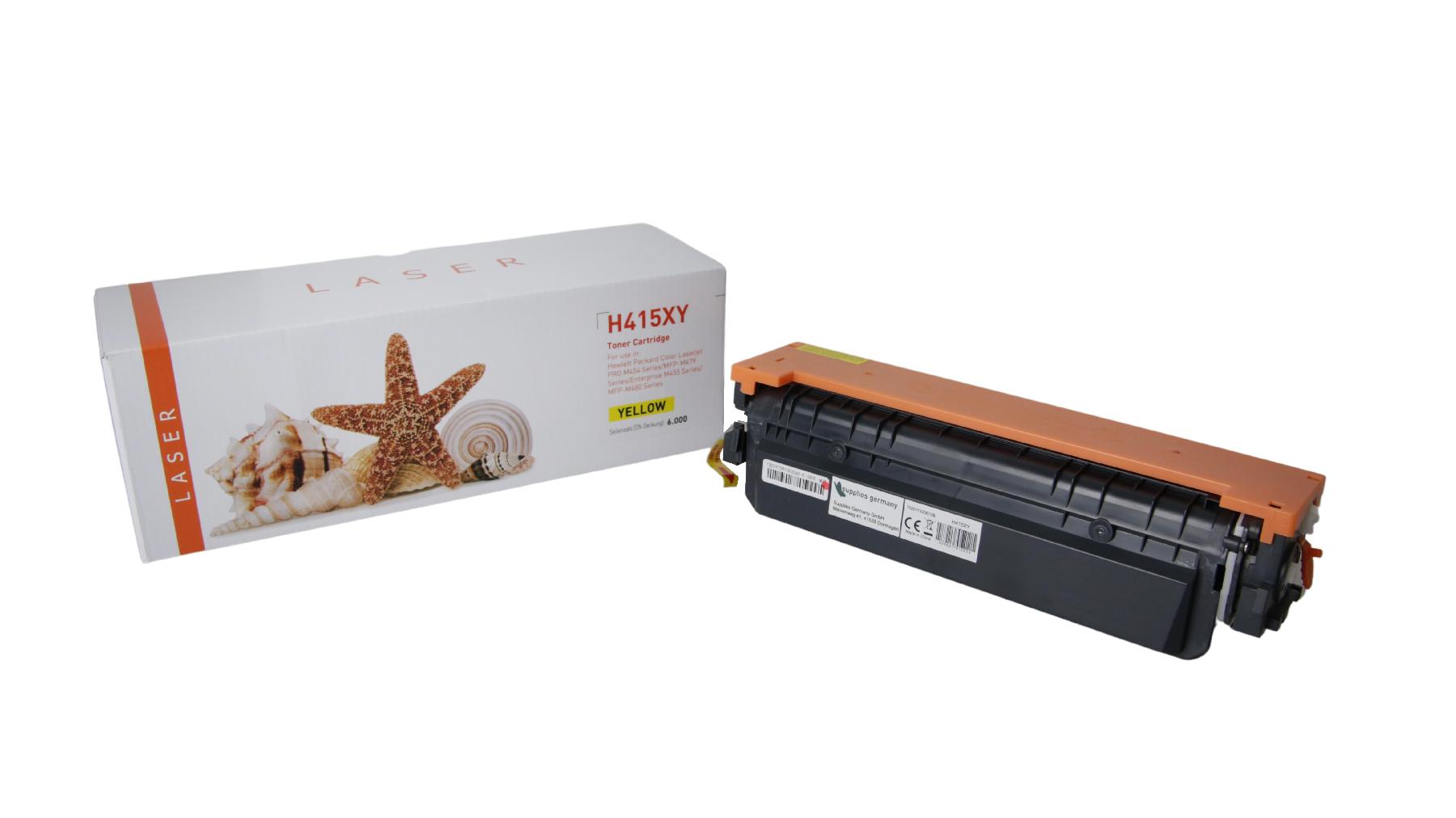 415XY alternativ Toner gelb für HP / W2032X / 6.000 Seiten 415XY alternativ Toner gelb für HP / W2032X / 6.000 Seiten