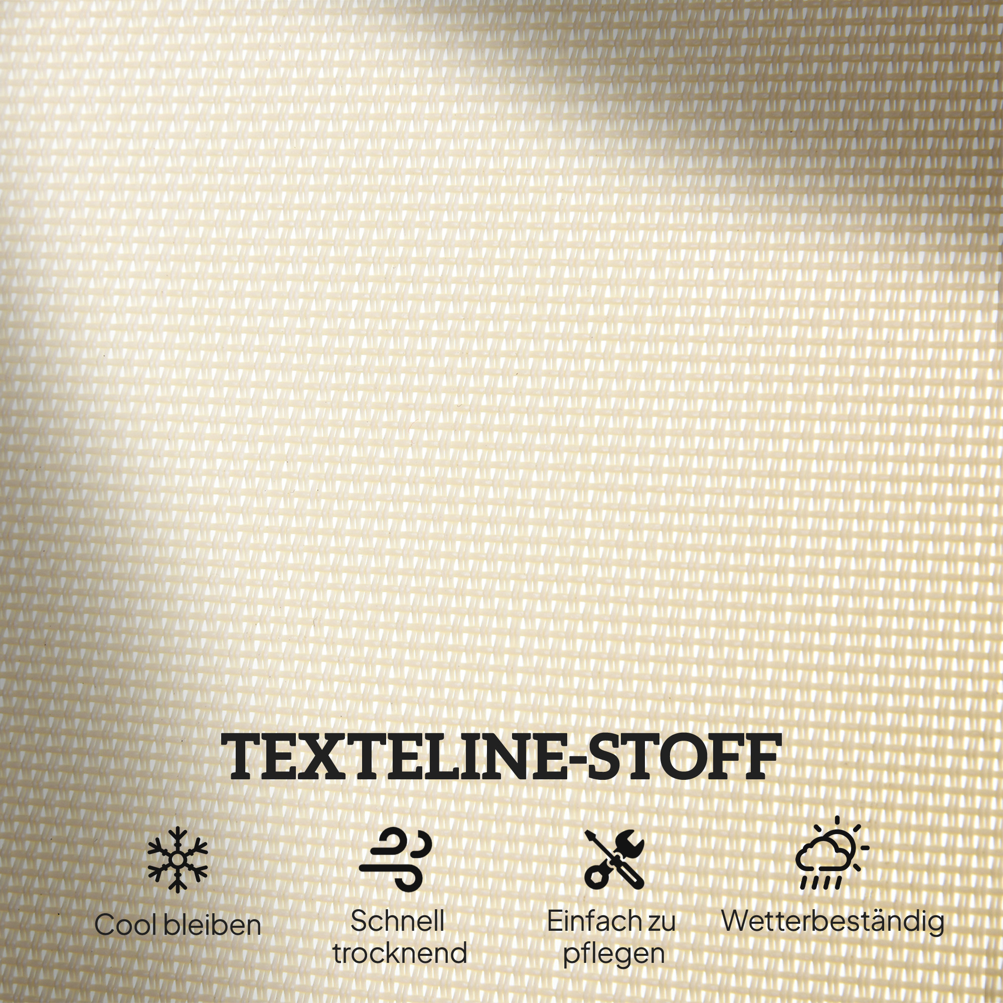 2-Sitzer Schaukelstuhl Gartenbank mit Schaukelmechanismus Gartenschaukel Sitzbank aus Metall Parkbank bis 200 kg belastbar Gartenmöbel für Garten, Terrasse, 120 x 70 x 85 cm Schwarz+Beige