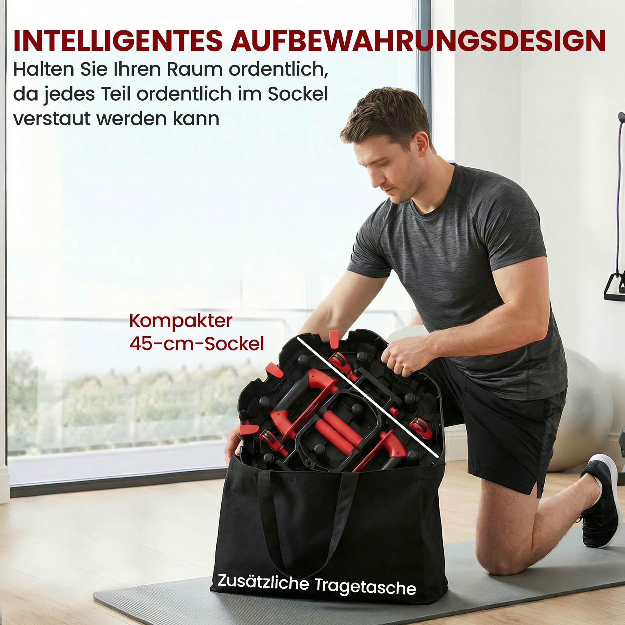 Liegestützbrett 7-in-1 Verstellbares Push Up Board mit Widerstandsbändern Rollen Türanker, Faltbar