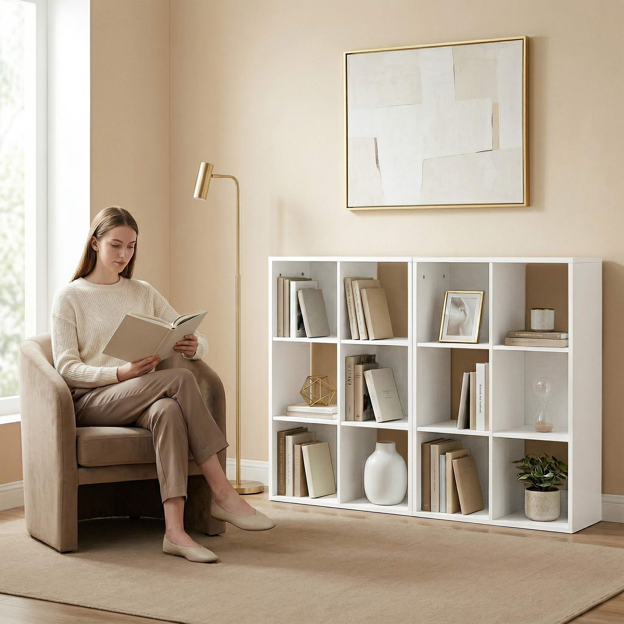Bücherregal Standregal mit 3 Ebenen Schmal Regal mit Kippschutz Aufbewahrungsregal für Wohnzimmer Schlafzimmer Büro Weiß