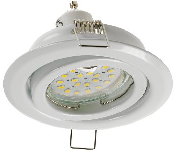 Decken-Einbaustrahler "SR90" weiß / schwenkbar, Ø98mm, für 50mm Lampen