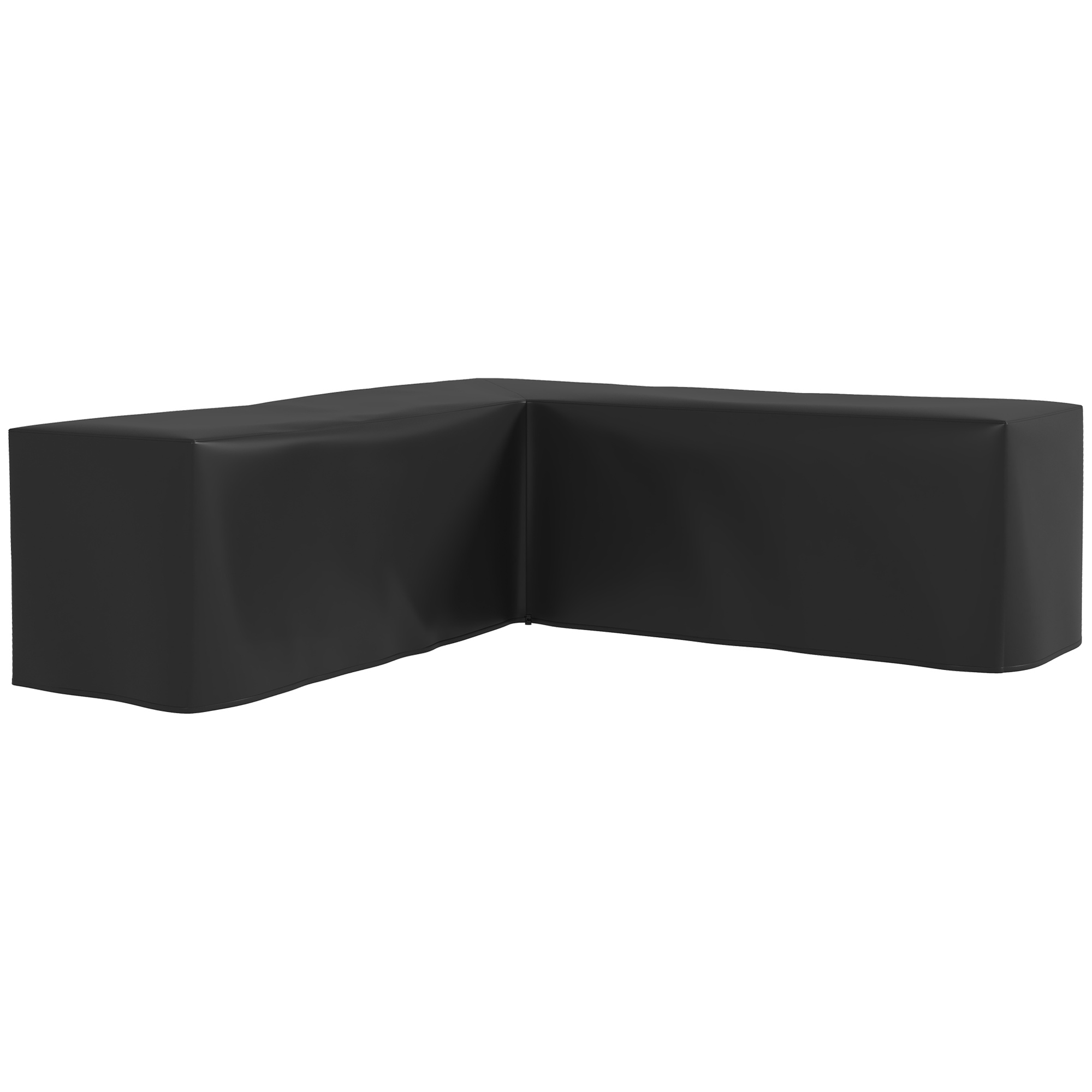 Schutzhülle für Gartenmöbel L-förmige Wasserdicht Abdeckung für Ecksofa, Anti-UV 250 x 250 x 79 cm Schwarz