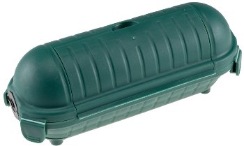 Kabelschutzbox für Aussen IP44, LxØ 21x8cm, mit Wandhalterung, Grün
