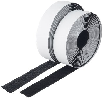 Klettband 10m auf Rolle, selbstklebend - 2-lagig, 1000x2cm, schwarz, 2x1 Rolle Klettband 10m auf Rolle, selbstklebend - 2-lagig, 1000x2cm, schwarz, 2x1 Rolle