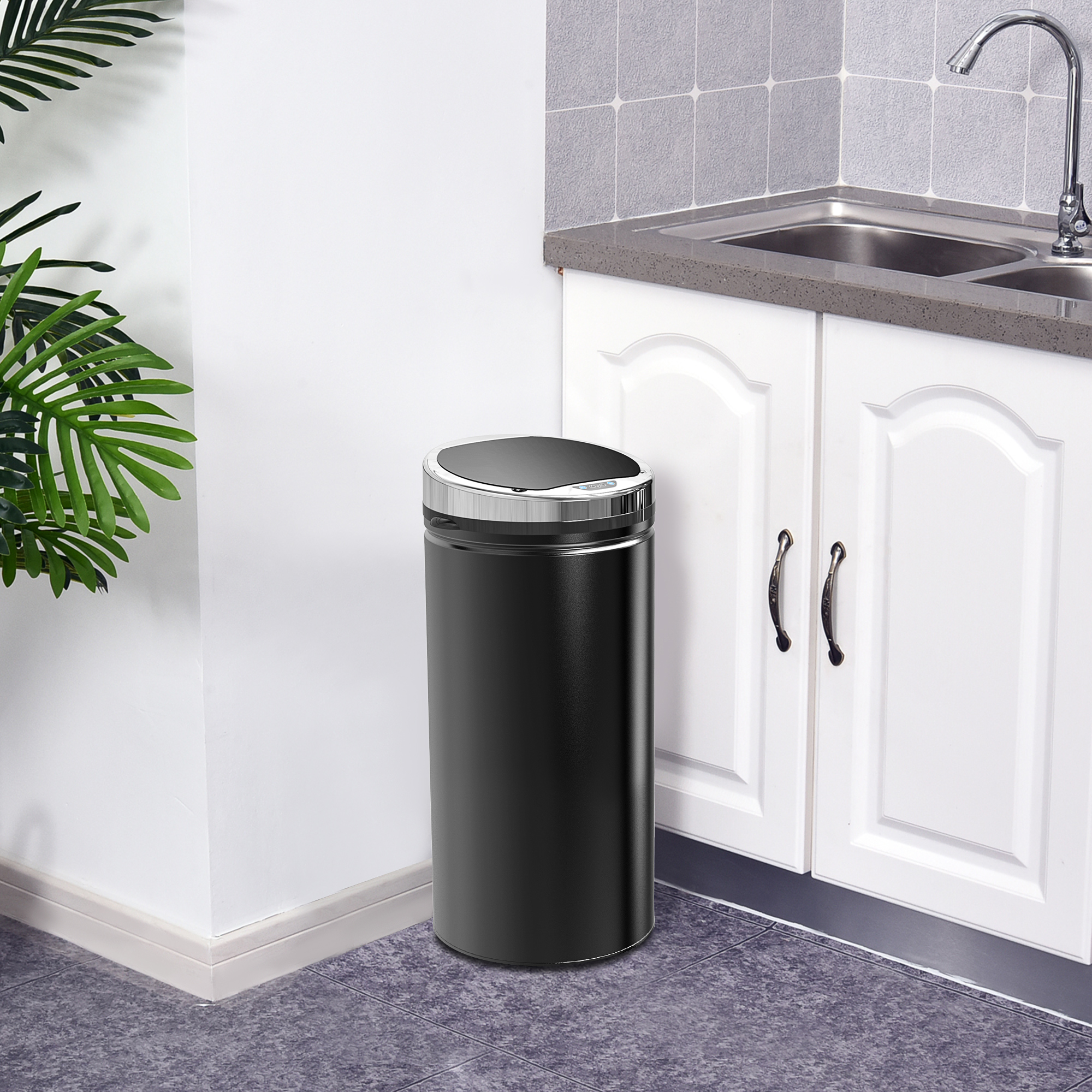 42 L Sensor Mülleimer, Automatischer Abfalleimer, Rostfreier Kücheneimer mit Infrarotsensor, für Küche, Esszimmer