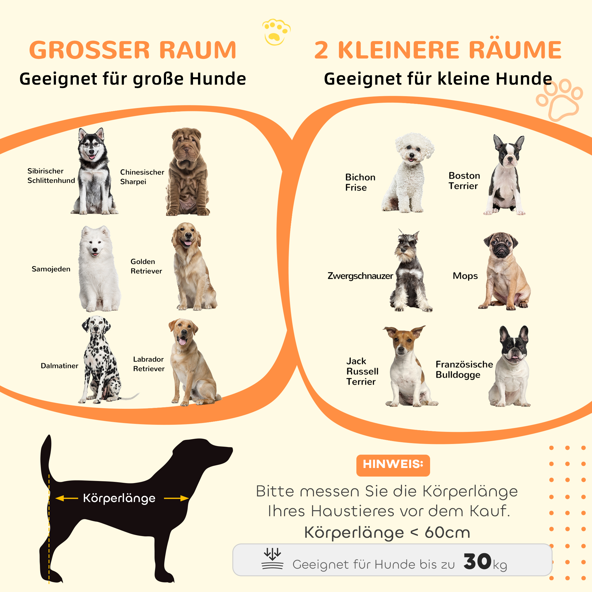 Hundekäfig mit 2 Türen, Hundebox, Transportbox für Hunde, rustikales Design, verriegelbar, Grau