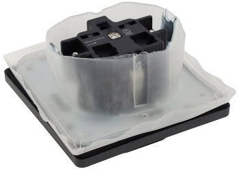 MILOS Schutzkontakt-Steckdose IP44 / 250V~/ 16A, inkl. Rahmen, UP, Anthrazit
