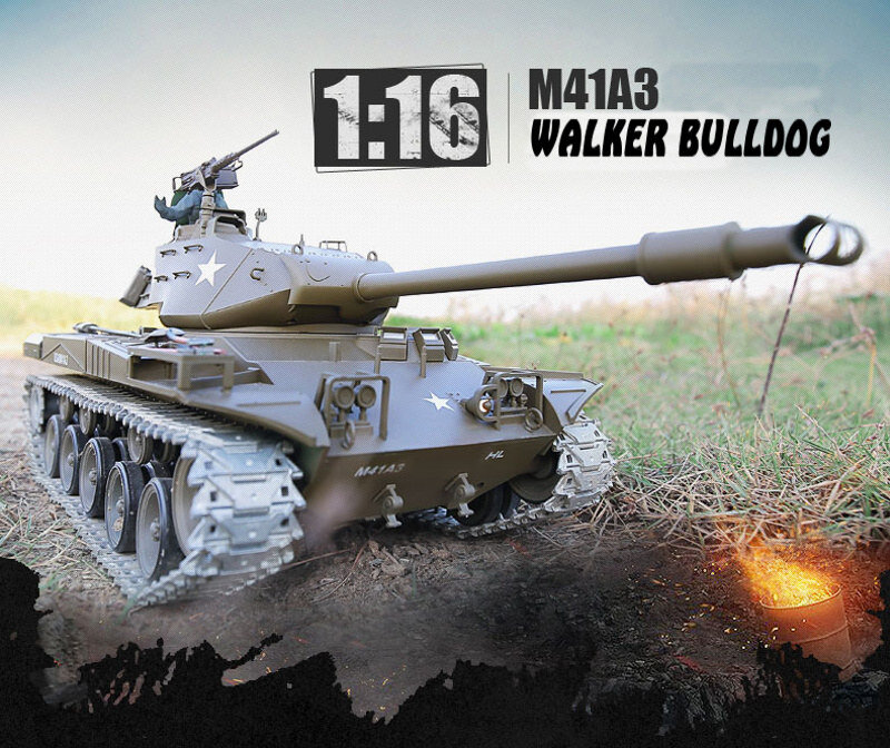 RC Panzer "M41 A3 Walker Bulldog" - Metallgetriebe & Metallketten PRO RC Panzer "M41 A3 Walker Bulldog" - Metallgetriebe & Metallketten PRO