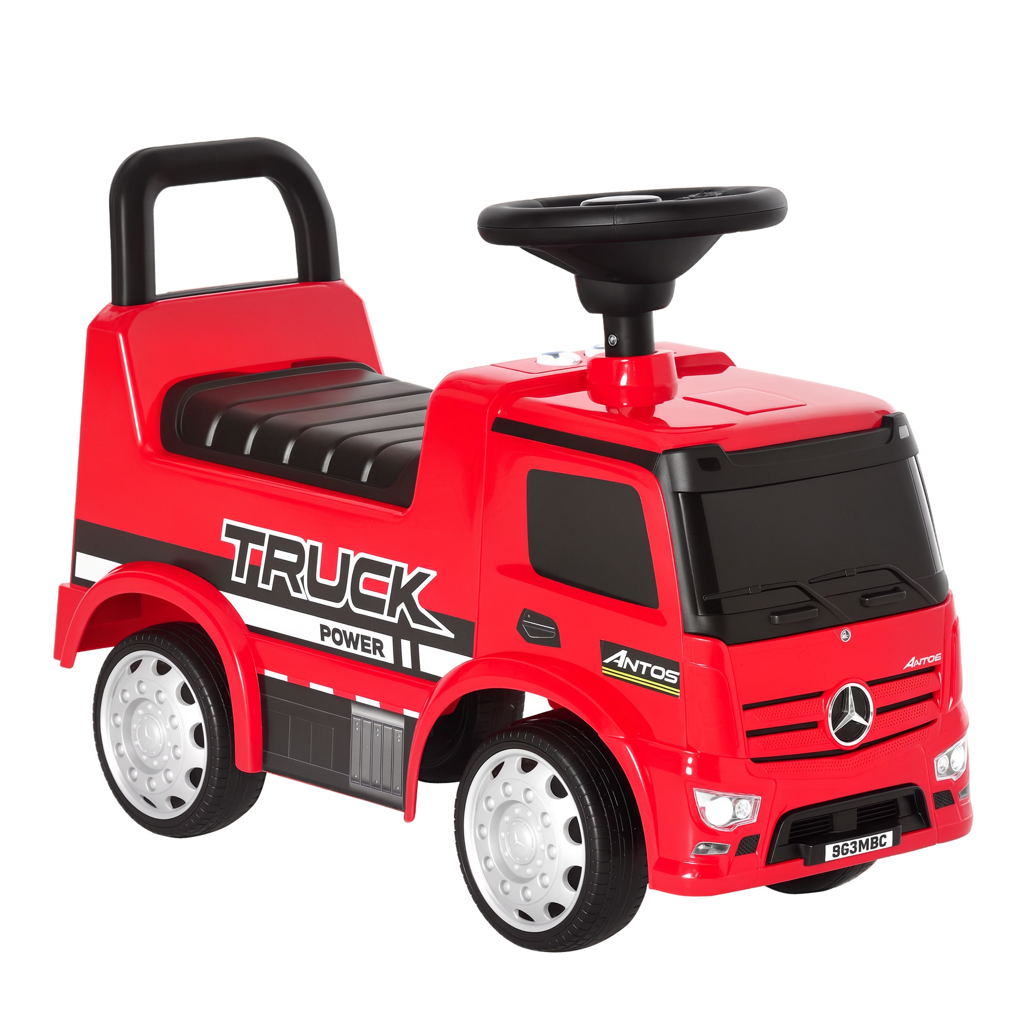 Rutscherfahrzeug Rutscherauto Babyrutscher Kinderfahrzeug lizenziert von Mercedes ANTOS-LKW-Stil mit Licht für Kinder von 12 bis 36 Monaten Metall PP-Kunststoff Rot+Schwarz 62,5x28,5x45cm Rutscherfahrzeug Rutscherauto Babyrutscher Kinderfahrzeug lizenziert von Mercedes ANTOS-LKW-Stil mit Licht für Kinder von 12 bis 36 Monaten Metall PP-Kunststoff Rot+Schwarz 62,5x28,5x45cm