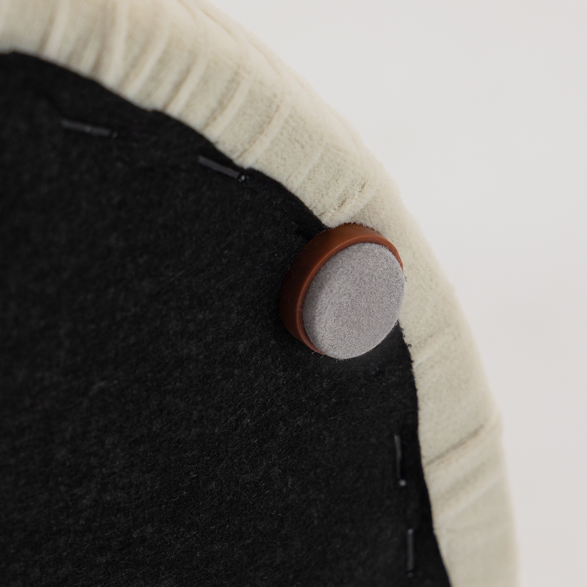 2er Set Sitzhocker mit Stauraum Hocker mit Deckel, runder Fußhocker mit Samtoptik 36 x 36 x 41,5 cm Cremeweiß