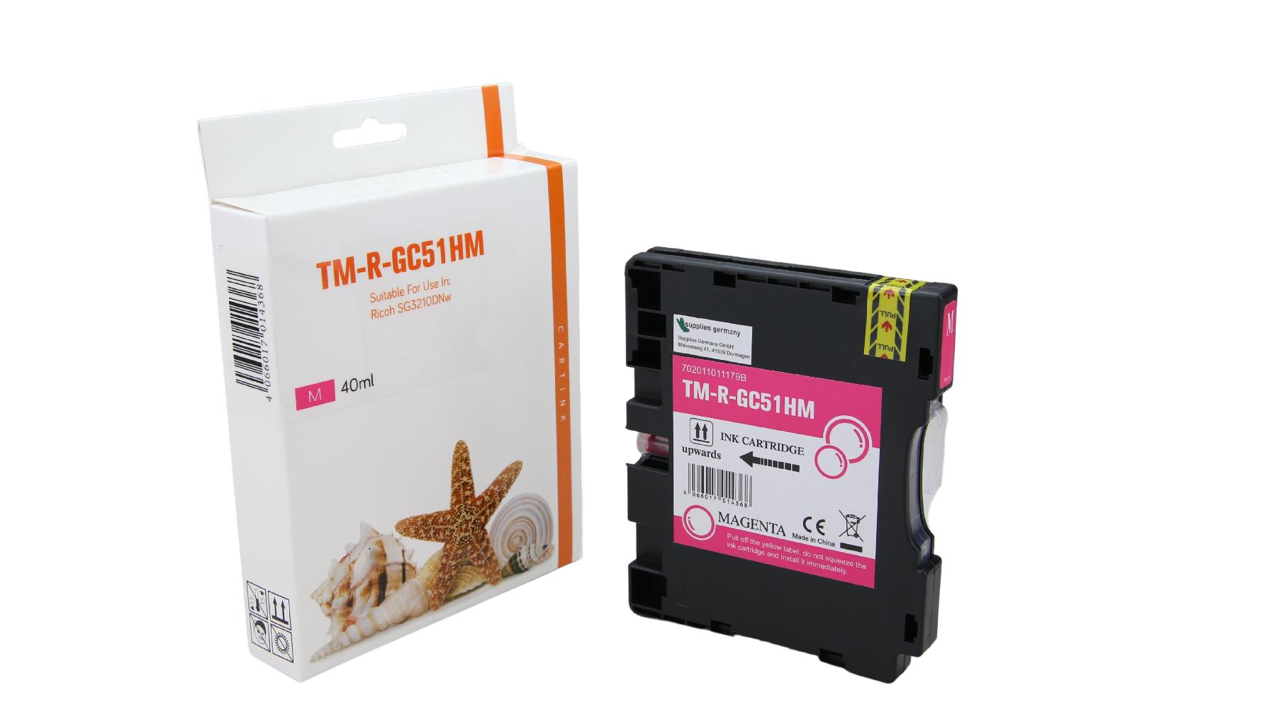 GC51HM Refill Gel magenta für Ricoh / 405864 / 2.500 Seiten